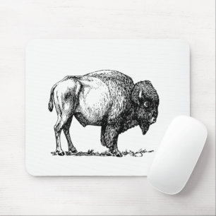 American Buffalo Bison Mouse Mat