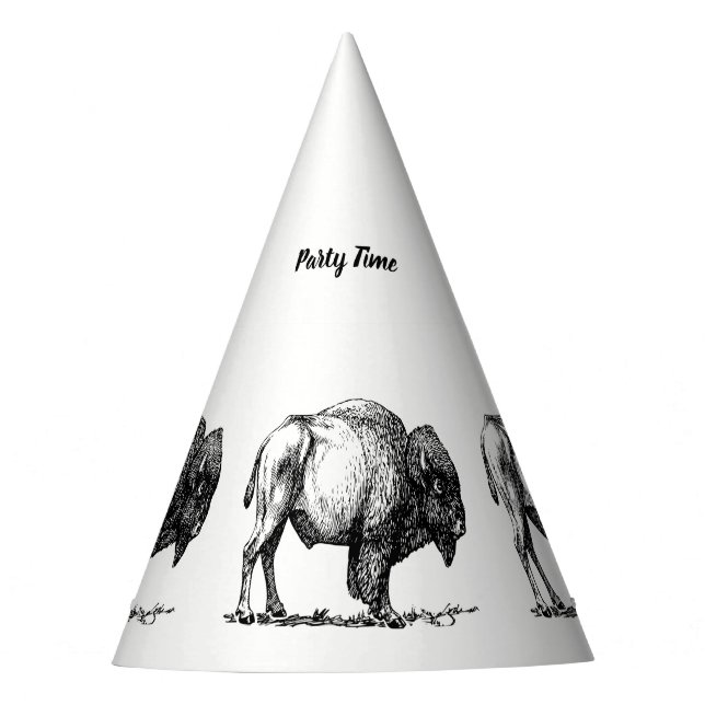 American Buffalo Bison Party Hat (Front)