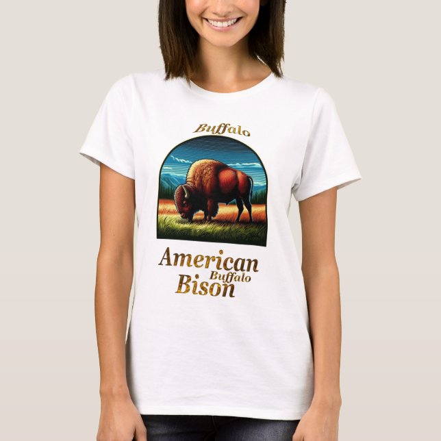 American Buffalo Bison T-Shirt (Front)