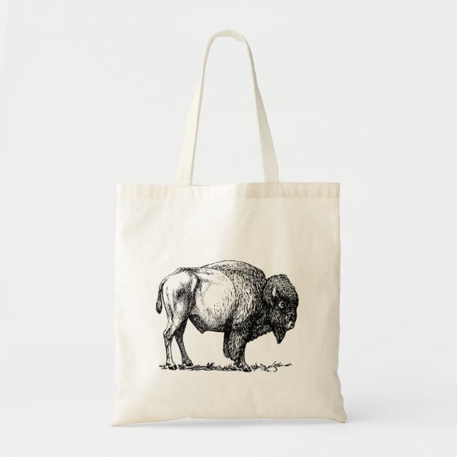 American Buffalo Bison Tote Bag (Front)