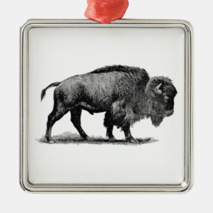 American Buffalo Metal Tree Decoration