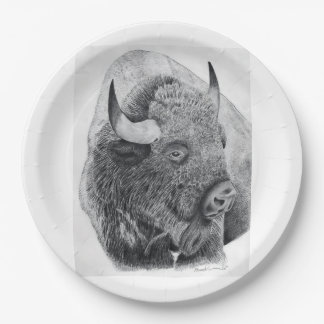 American Buffalo Paper Plate