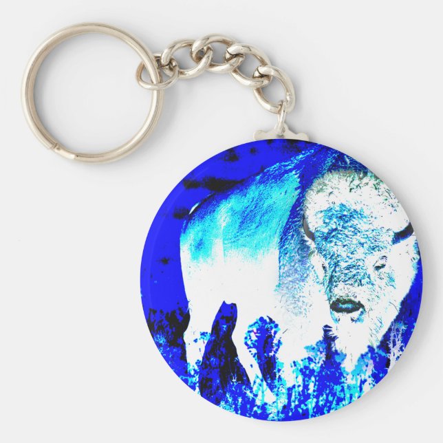 American buffalo Posterisation Key Ring (Front)