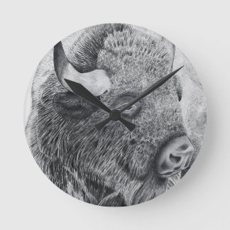 American Buffalo Round Clock