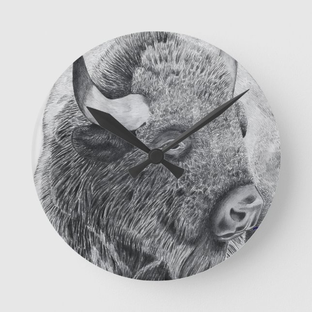 American Buffalo Round Clock (Front)