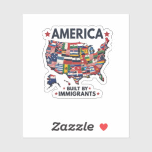 American Built by Immigrants Patriotic American 