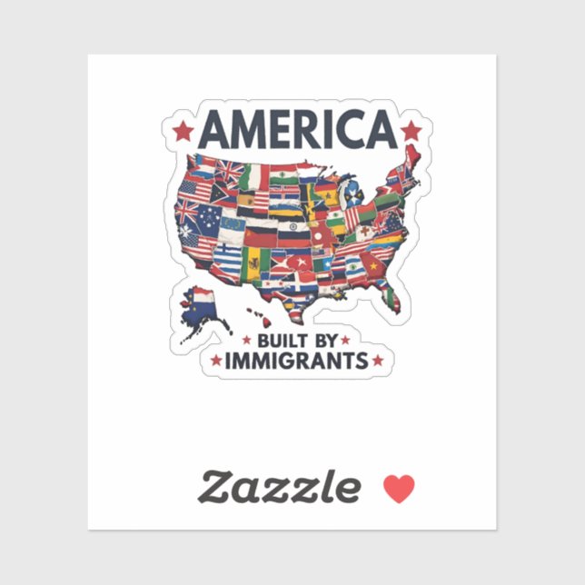 American Built by Immigrants Patriotic American  (Sheet)
