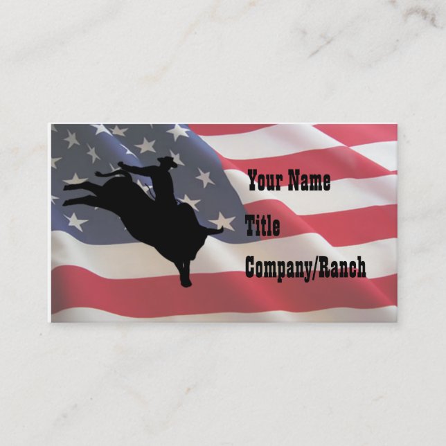 American Bull Rider Business Card (Front)