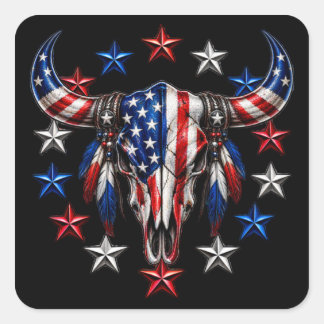 American Bull Square Sticker