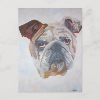American Bulldog Artistic Pet Portrait Postcard
