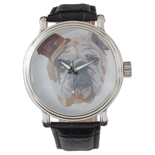 American Bulldog Artistic Pet Portrait Watch