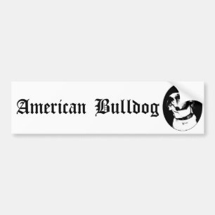 American bulldog bumpersticker bumper sticker
