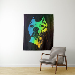 American Bulldog Colourful Gift Tapestry