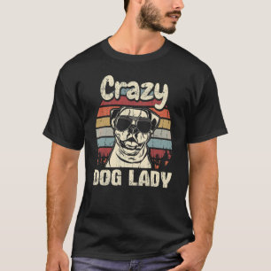 American Bulldog Crazy Dog Lady Vintage Mother's T-Shirt