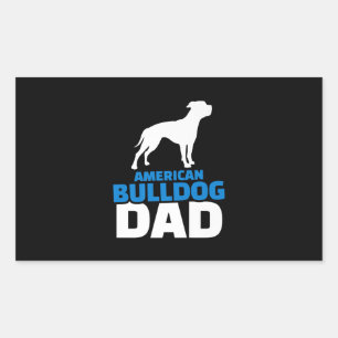 American Bulldog Dad Premium Gift For Bulldog Love Rectangular Sticker