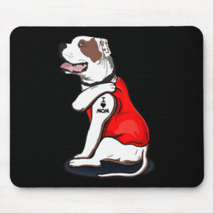 American-bulldog Dog I Love Mum Tattoo Mouse Mat