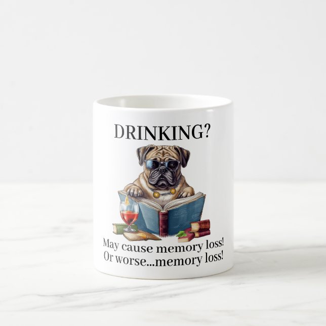 American Bulldog Drinking May Cause Memory Loss Coffee Mug (Center)