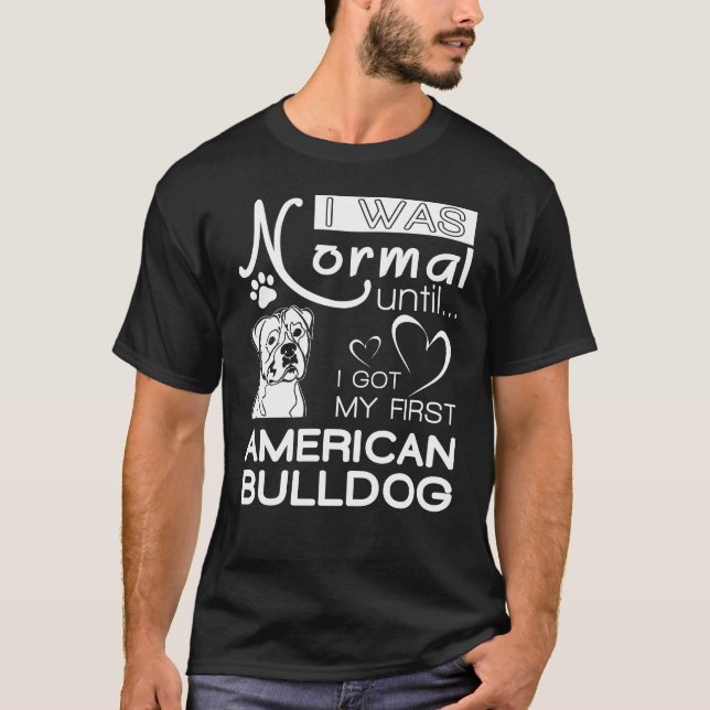 American Bulldog gift t-shirt for dog lovers (Front)