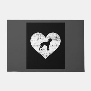 American Bulldog Heart Dog Doormat