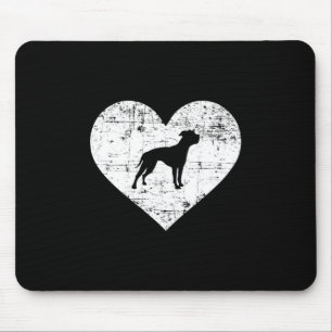 American Bulldog Heart Dog Mouse Mat
