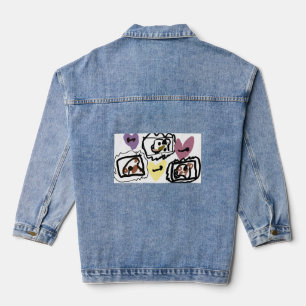 American Bulldog hearts  Denim Jacket