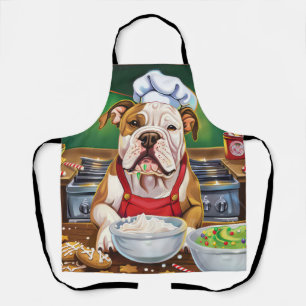 American Bulldog Holiday Baking: Festive Christmas Apron