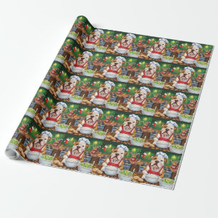 American Bulldog Holiday Baking: Festive Christmas Wrapping Paper
