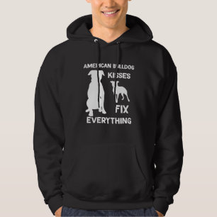 American bulldog kisses fix everything American bu Hoodie