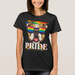American Bulldog Lgbtq Rainbow Flag Pride Month Do T-Shirt