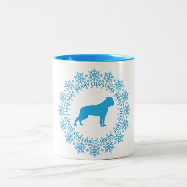 American Bulldog Merry Christmas Coffee Mug (Center)