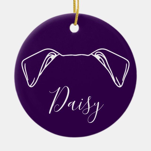 American Bulldog Ornament (Paw Prints) (Front)