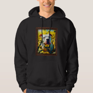 American Bulldog Painting Sunflower Flower Mom Wom Hoodie