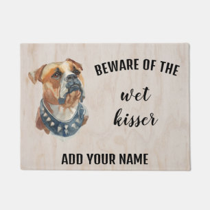 American Bulldog Photo Personalised Door Mat