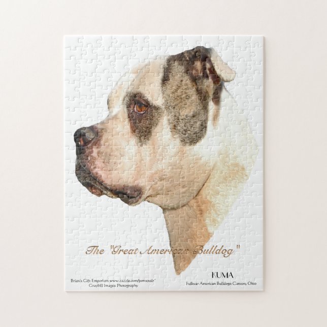 American Bulldog Profile Jigsaw Puzzle (Vertical)