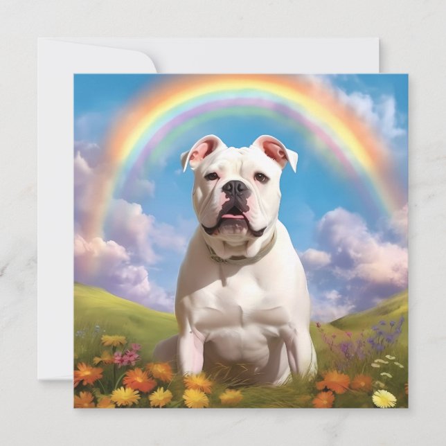 American Bulldog Rainbow Bridge Custom Name Dog (Front)