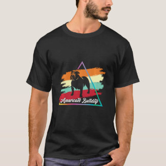 American Bulldog Retro French Dog T-Shirt