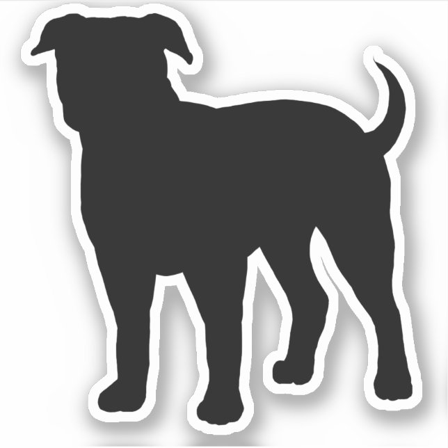 American Bulldog Silhouette Cool Dog Breed Vinyl (Front)