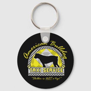 American Bulldog Taxi Service Key Ring