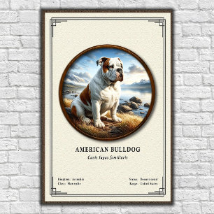 American Bulldog Zoology Series Poster