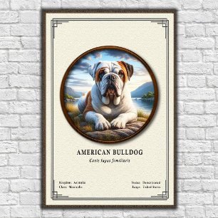 American Bulldog Zoology Series Poster