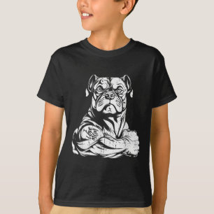 American Bully Biceps Tattoo Pet - Dog Breed I Lov T-Shirt