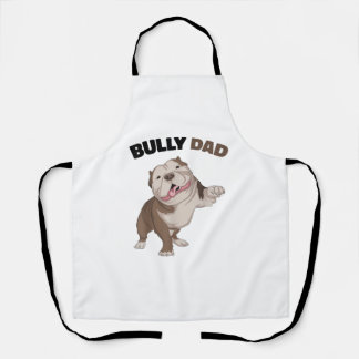 American Bully Dad Dog Owner Father Funny Men  Apron