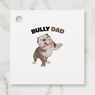 American Bully Dad Dog Owner Father Funny Men  Favour Tags