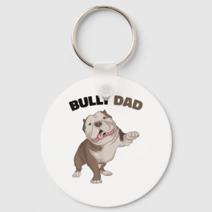American Bully Dad Dog Owner Father Funny Men  Key Ring