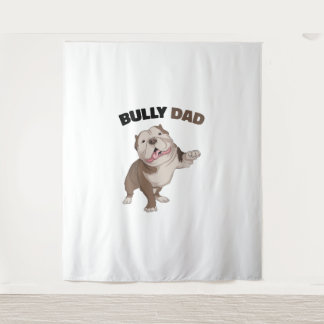 American Bully Dad Dog Owner Father Funny Men  Tapestry