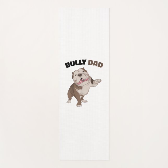 American Bully Dad Dog Owner Father Funny Men  Yoga Mat (Front)