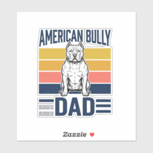 American Bully Dad Vintage Dog Lover Shirt Design_