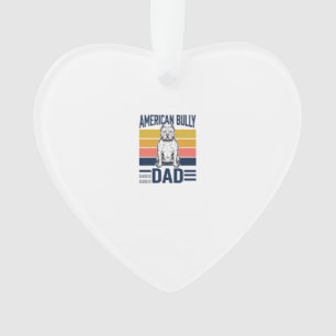 American Bully Dad Vintage Dog Lover Shirt Design_ Ornament