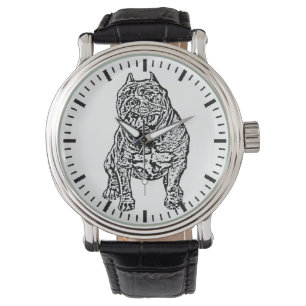American Bully Dog mens wristwatch
