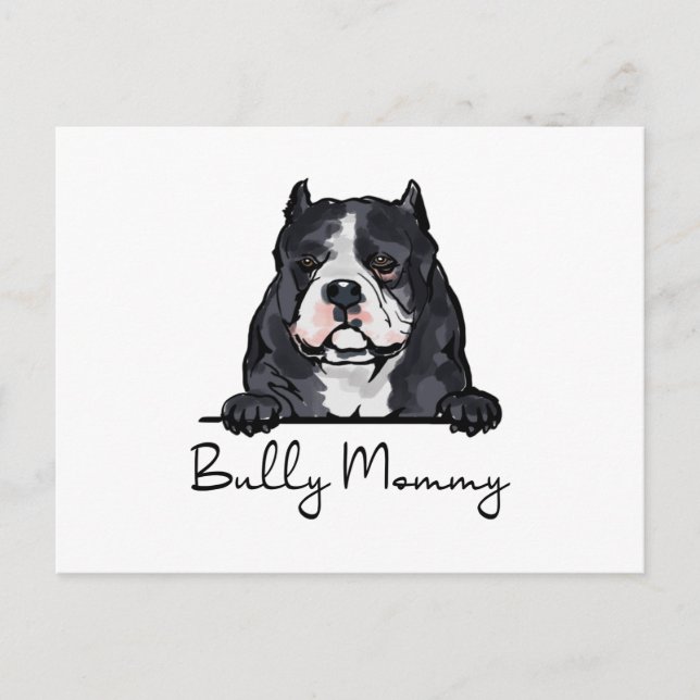 American Bully Dog Mummy Postcard (Front)